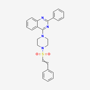 molecular formula C26H24N4O2S B10803800 2-Phenyl-4-[4-(2-phenylethenylsulfonyl)piperazin-1-yl]quinazoline 