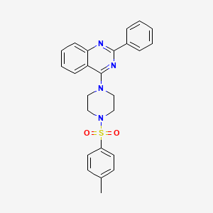 molecular formula C25H24N4O2S B10803815 4-[4-(4-Methylphenyl)sulfonylpiperazin-1-yl]-2-phenylquinazoline 