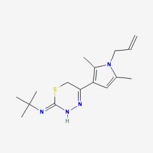 N-tert-butyl-5-(2,5-dimethyl-1-prop-2-enylpyrrol-3-yl)-3,6-dihydro-1,3,4-thiadiazin-2-imine