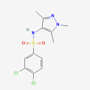 molecular formula C12H13Cl2N3O2S B10803857 3,4-dichloro-N-(1,3,5-trimethylpyrazol-4-yl)benzenesulfonamide 