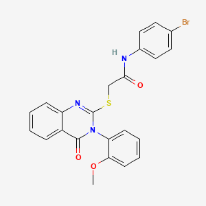 molecular formula C23H18BrN3O3S B10803859 N-(4-bromophenyl)-2-[3-(2-methoxyphenyl)-4-oxoquinazolin-2-yl]sulfanylacetamide 