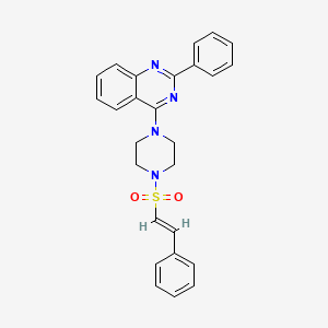 2-Phenyl-4-[4-(2-phenylethenesulfonyl)piperazin-1-yl]quinazoline