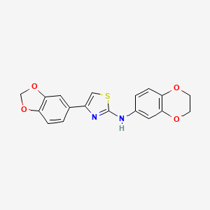 4-(1,3-benzodioxol-5-yl)-N-(2,3-dihydro-1,4-benzodioxin-6-yl)-1,3-thiazol-2-amine