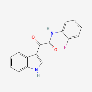 molecular formula C16H11FN2O2 B10803956 N-(2-Fluorophenyl)-2-(1H-indol-3-yl)-2-oxoacetamide 