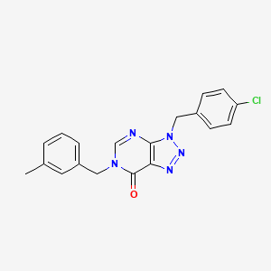 molecular formula C19H16ClN5O B10803982 3-(4-chlorobenzyl)-6-(3-methylbenzyl)-3,6-dihydro-7H-[1,2,3]triazolo[4,5-d]pyrimidin-7-one 