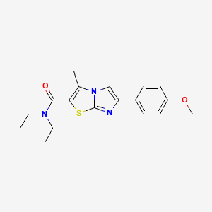 molecular formula C18H21N3O2S B10804028 N,N-diethyl-6-(4-methoxyphenyl)-3-methylimidazo[2,1-b][1,3]thiazole-2-carboxamide 