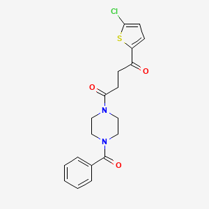 1-(4-Benzoylpiperazin-1-yl)-4-(5-chlorothiophen-2-yl)butane-1,4-dione