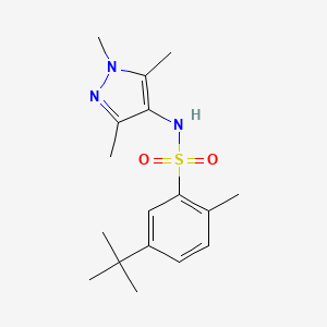 5-tert-butyl-2-methyl-N-(1,3,5-trimethylpyrazol-4-yl)benzenesulfonamide