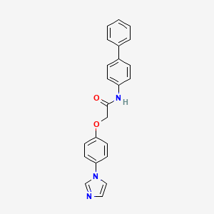 molecular formula C23H19N3O2 B10804046 2-(4-imidazol-1-ylphenoxy)-N-(4-phenylphenyl)acetamide 