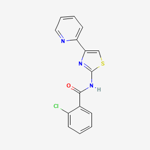 2-chloro-N-[4-(2-pyridyl)thiazol-2-yl]benzamide