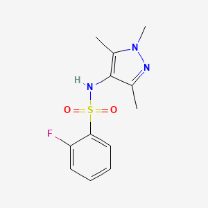 2-fluoro-N-(1,3,5-trimethylpyrazol-4-yl)benzenesulfonamide