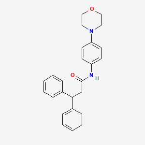 molecular formula C25H26N2O2 B10804073 N-(4-morpholin-4-ylphenyl)-3,3-diphenylpropanamide 