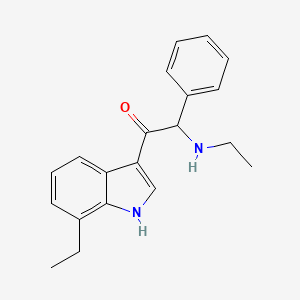 molecular formula C20H22N2O B10804093 2-(ethylamino)-1-(7-ethyl-1H-indol-3-yl)-2-phenylethanone CAS No. 854031-99-5