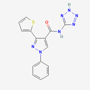 1-phenyl-N-(2H-tetrazol-5-yl)-3-thiophen-2-ylpyrazole-4-carboxamide