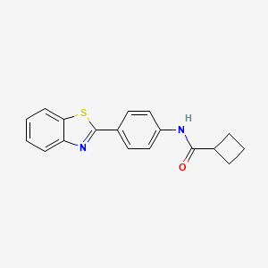 N-[4-(1,3-benzothiazol-2-yl)phenyl]cyclobutanecarboxamide