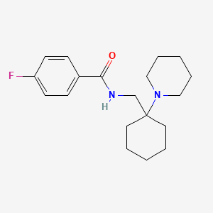 4-fluoro-N-[(1-piperidin-1-ylcyclohexyl)methyl]benzamide