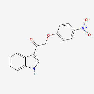 molecular formula C16H12N2O4 B10804124 1-(1H-indol-3-yl)-2-(4-nitrophenoxy)ethanone 