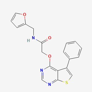 N-(Furan-2-ylmethyl)-2-((5-phenylthieno[2,3-d]pyrimidin-4-yl)oxy)acetamide