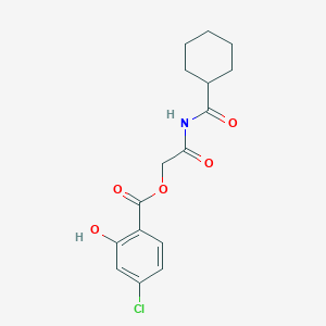 molecular formula C16H18ClNO5 B10804169 [2-(Cyclohexanecarbonylamino)-2-oxoethyl] 4-chloro-2-hydroxybenzoate 