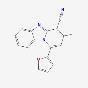 1-(Furan-2-yl)-3-methylpyrido[1,2-a]benzimidazole-4-carbonitrile