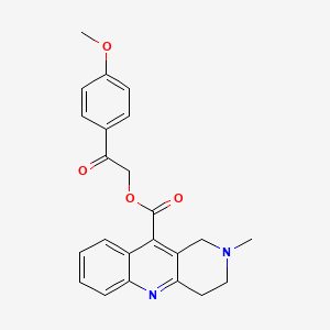 molecular formula C23H22N2O4 B10804210 [2-(4-methoxyphenyl)-2-oxoethyl] 2-methyl-3,4-dihydro-1H-benzo[b][1,6]naphthyridine-10-carboxylate 