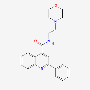 molecular formula C22H23N3O2 B10804225 N-[2-(morpholin-4-yl)ethyl]-2-phenylquinoline-4-carboxamide 