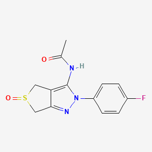 N-[2-(4-fluorophenyl)-5-oxo-4,6-dihydrothieno[3,4-c]pyrazol-3-yl]acetamide