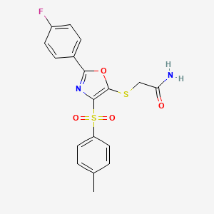 2-({2-(4-Fluorophenyl)-4-[(4-methylphenyl)sulfonyl]-1,3-oxazol-5-yl}thio)acetamide