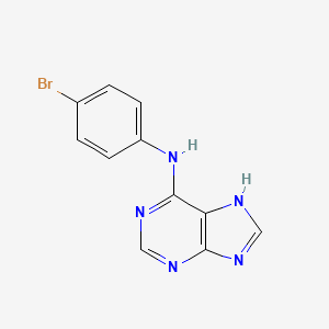 molecular formula C11H8BrN5 B10804280 N-(4-bromophenyl)-7H-purin-6-amine 