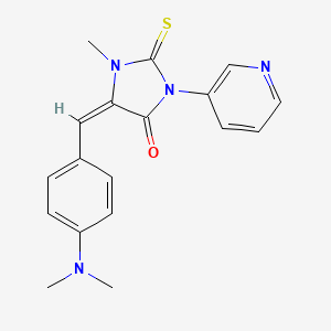 (5E)-5-[4-(dimethylamino)benzylidene]-1-methyl-3-(3-pyridyl)-2-thioxo-4-imidazolidinone