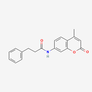 molecular formula C19H17NO3 B10804305 N-(4-methyl-2-oxochromen-7-yl)-3-phenylpropanamide 