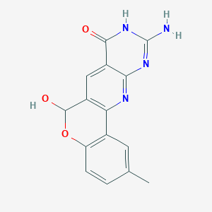 15-Amino-9-hydroxy-4-methyl-8-oxa-14,16,18-triazatetracyclo[8.8.0.02,7.012,17]octadeca-1(10),2(7),3,5,11,15,17-heptaen-13-one