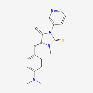 5-[[4-(Dimethylamino)phenyl]methylidene]-1-methyl-3-pyridin-3-yl-2-sulfanylideneimidazolidin-4-one