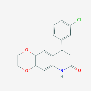 molecular formula C17H14ClNO3 B10804436 9-(3-chlorophenyl)-2,3,8,9-tetrahydro[1,4]dioxino[2,3-g]quinolin-7(6H)-one 