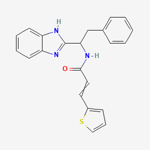 N-[1-(1H-benzimidazol-2-yl)-2-phenylethyl]-3-thiophen-2-ylprop-2-enamide