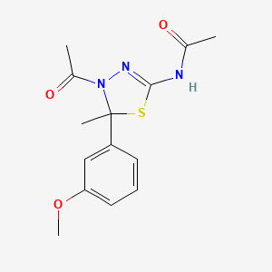 N-[4-acetyl-5-(3-methoxyphenyl)-5-methyl-4,5-dihydro-1,3,4-thiadiazol-2-yl]acetamide