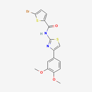 5-bromo-N-[4-(3,4-dimethoxyphenyl)-1,3-thiazol-2-yl]thiophene-2-carboxamide