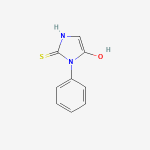 molecular formula C9H8N2OS B10804501 1-Phenyl-5-hydroxy(mercapto)-imidazole 