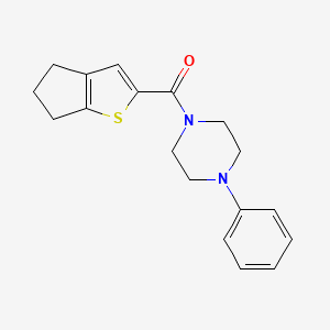 molecular formula C18H20N2OS B10804513 5,6-dihydro-4H-cyclopenta[b]thiophen-2-yl-(4-phenylpiperazin-1-yl)methanone 