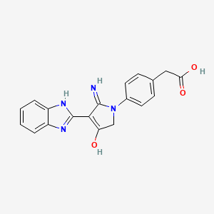 2-[4-[4-(1H-benzimidazol-2-yl)-3-hydroxy-5-imino-2H-pyrrol-1-yl]phenyl]acetic acid