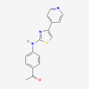 1-(4-{[4-(Pyridin-4-yl)-1,3-thiazol-2-yl]amino}phenyl)ethanone