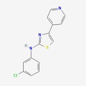 N-(3-Chlorophenyl)-4-(4-pyridinyl)-1,3-thiazol-2-amine