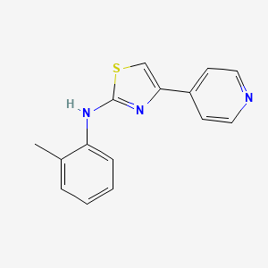 molecular formula C15H13N3S B10804586 N-(2-methylphenyl)-4-(pyridin-4-yl)-1,3-thiazol-2-amine 