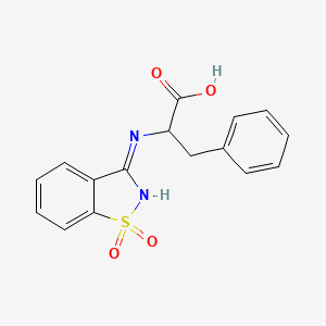 2-(1,1-Dioxo-1H-1lambda*6*-benzo[d]isothiazol-3-ylamino)-3-phenyl-propionic acid