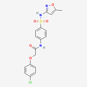 molecular formula C18H16ClN3O5S B10804606 2-(4-Chloro-phenoxy)-N-[4-(5-methyl-isoxazol-3-ylsulfamoyl)-phenyl]-acetamide 