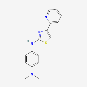 4-N,4-N-dimethyl-1-N-(4-pyridin-2-yl-1,3-thiazol-2-yl)benzene-1,4-diamine