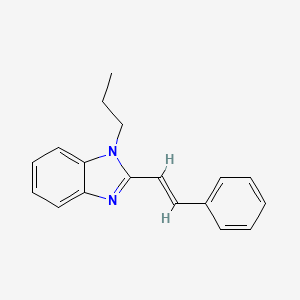 molecular formula C18H18N2 B10804615 (E)-1-propyl-2-styryl-1H-benzo[d]imidazole 