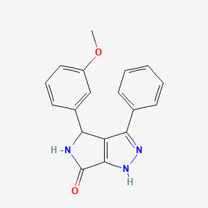 molecular formula C18H15N3O2 B10804626 4-(3-methoxyphenyl)-3-phenyl-4,5-dihydro-1H-pyrrolo[3,4-c]pyrazol-6-one 