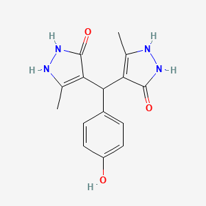 4,4'-[(4-hydroxyphenyl)methanediyl]bis(3-methyl-1H-pyrazol-5-ol)