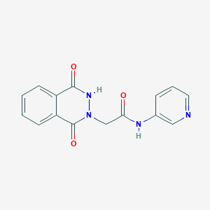 molecular formula C15H12N4O3 B10804670 2-(1,4-dioxo-3H-phthalazin-2-yl)-N-pyridin-3-ylacetamide CAS No. 851616-27-8